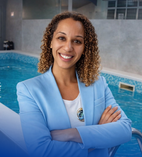 Swim instructor Ana Mauricio